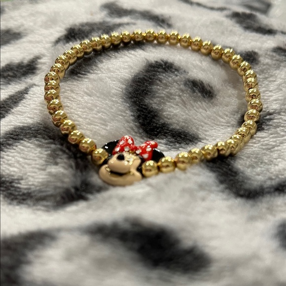New!! BaubleBar Disney Minnie Mouse Gold Bracelet - Picture 3 of 5